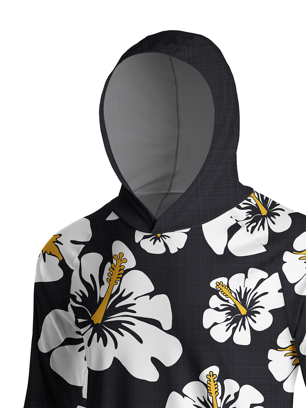 Orionride Hibiscus Flowers Bloom Long Sleeve Cycling Hoodie Shirt