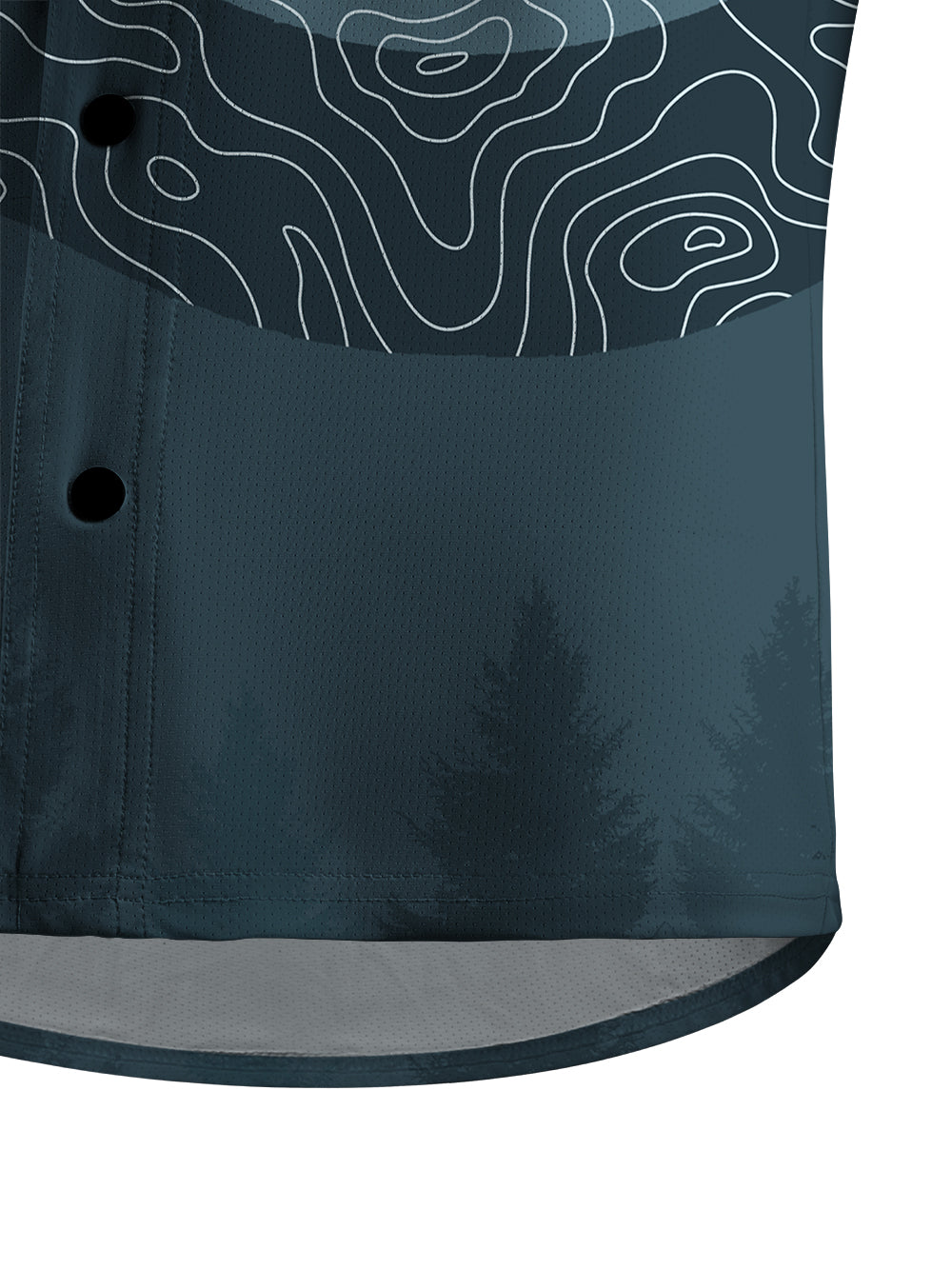 Orionride Challenging Contour Lines Men's Stretchy Breathable Long Sleeve Gravel Shirt