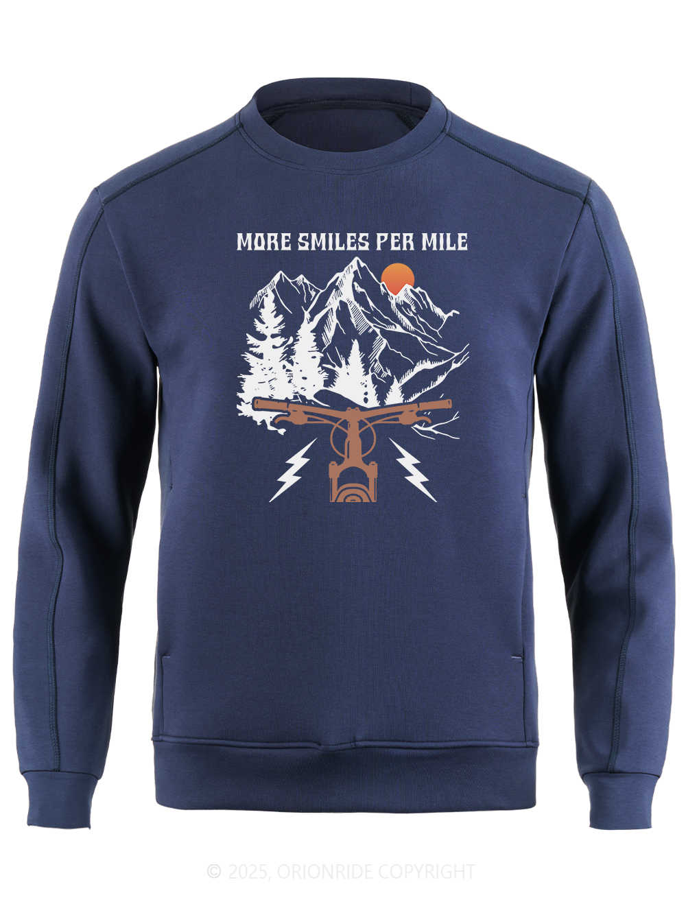 Orionride More Smiles Per Mile Long Sleeve Bike Sweatshirt