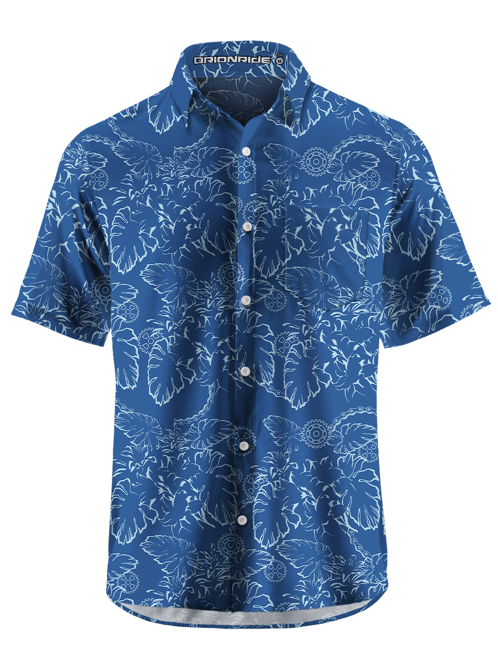 Orionride Monstera Leaves Zipper Pockets Ultra Lightweight Short Sleeves Gravel Shirt