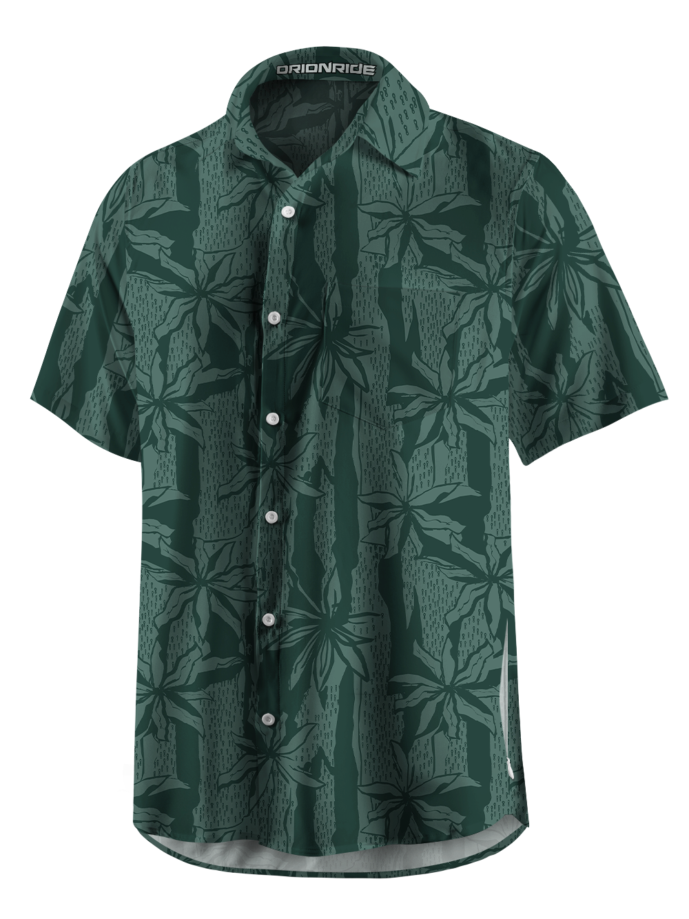 Orionride Chained Flowers Zipper Pockets Ultra Lightweight Short Sleeves Gravel Shirt