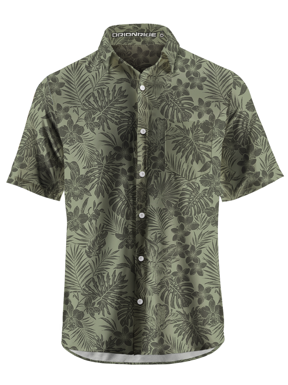 Orionride Frangipani Bushes Zipper Pockets Ultra Lightweight Short Sleeves Gravel Shirt