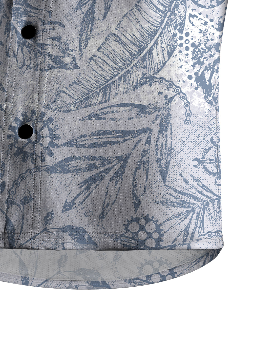 Orionride Leaf Texture Men's Stretchy Breathable Long Sleeve Gravel Shirt