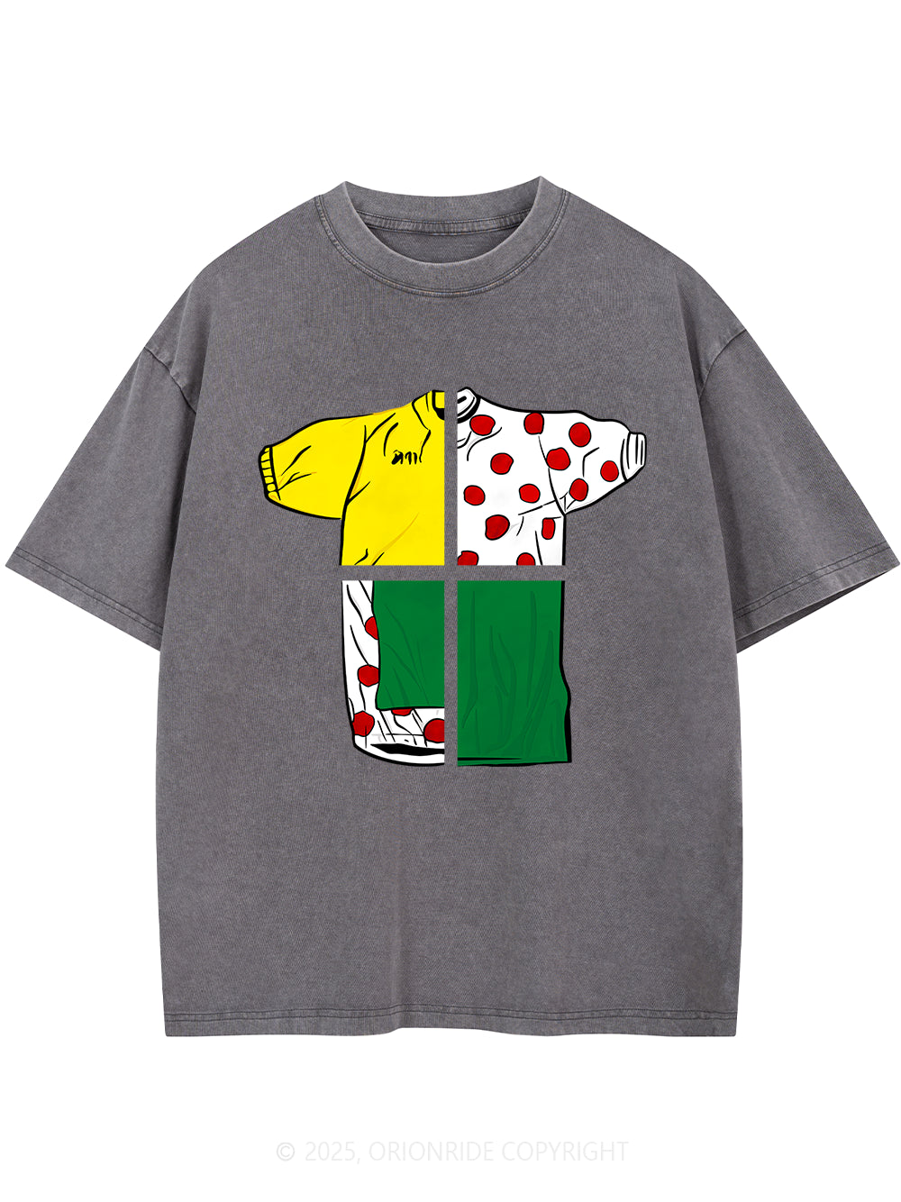 Orionride Champion Color Short Sleeves Bike Washed T-Shirt