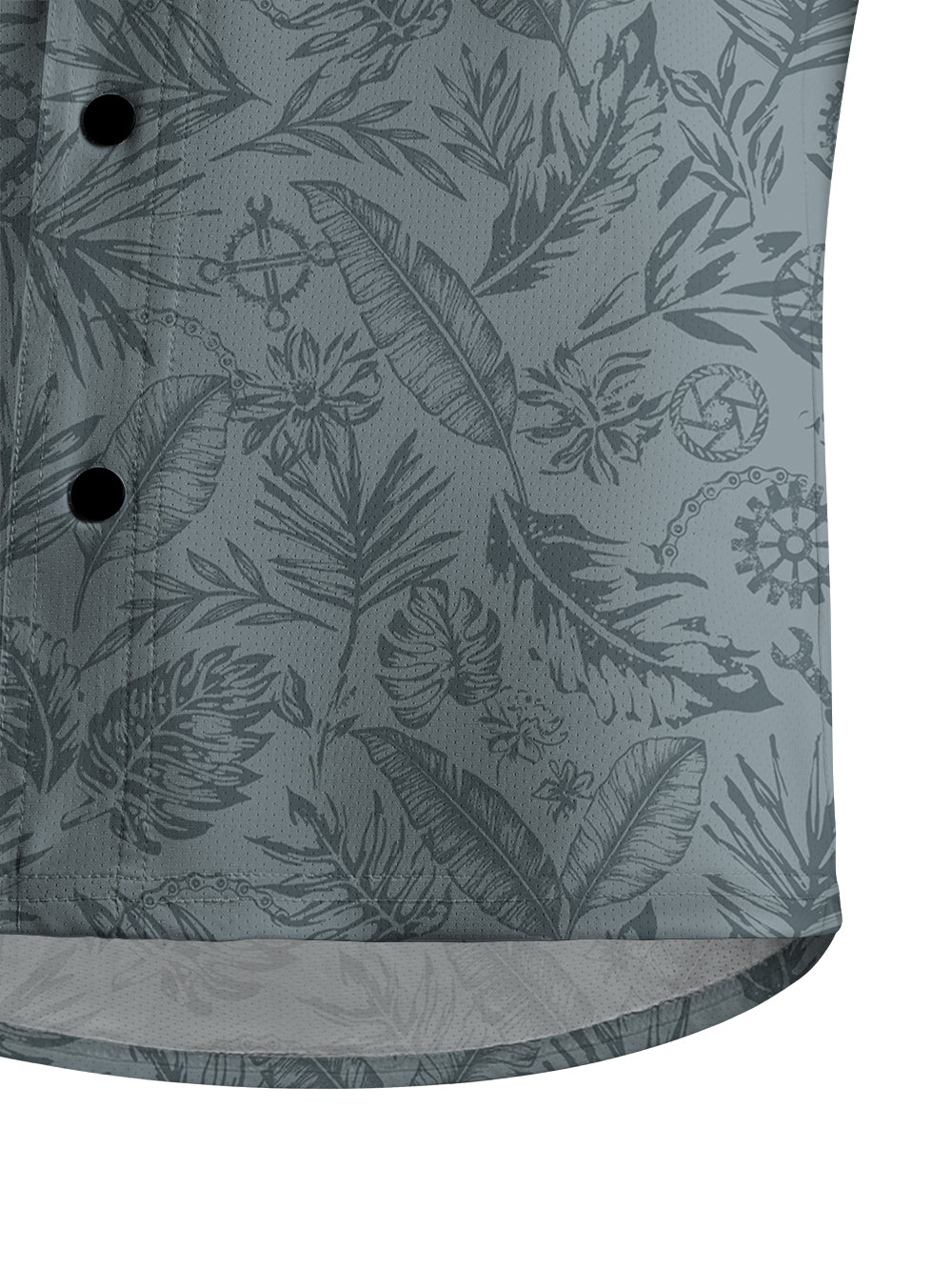 Orionride Leaves And Gears Men's Stretchy Breathable Long Sleeve Gravel Shirt