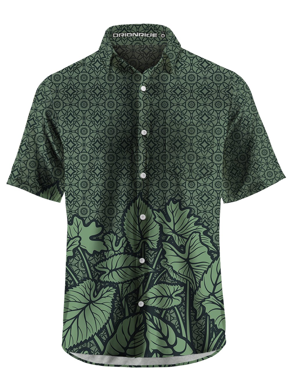 Orionride Taro Leaf Zipper Pockets Ultra Lightweight Short Sleeves Gravel Shirt