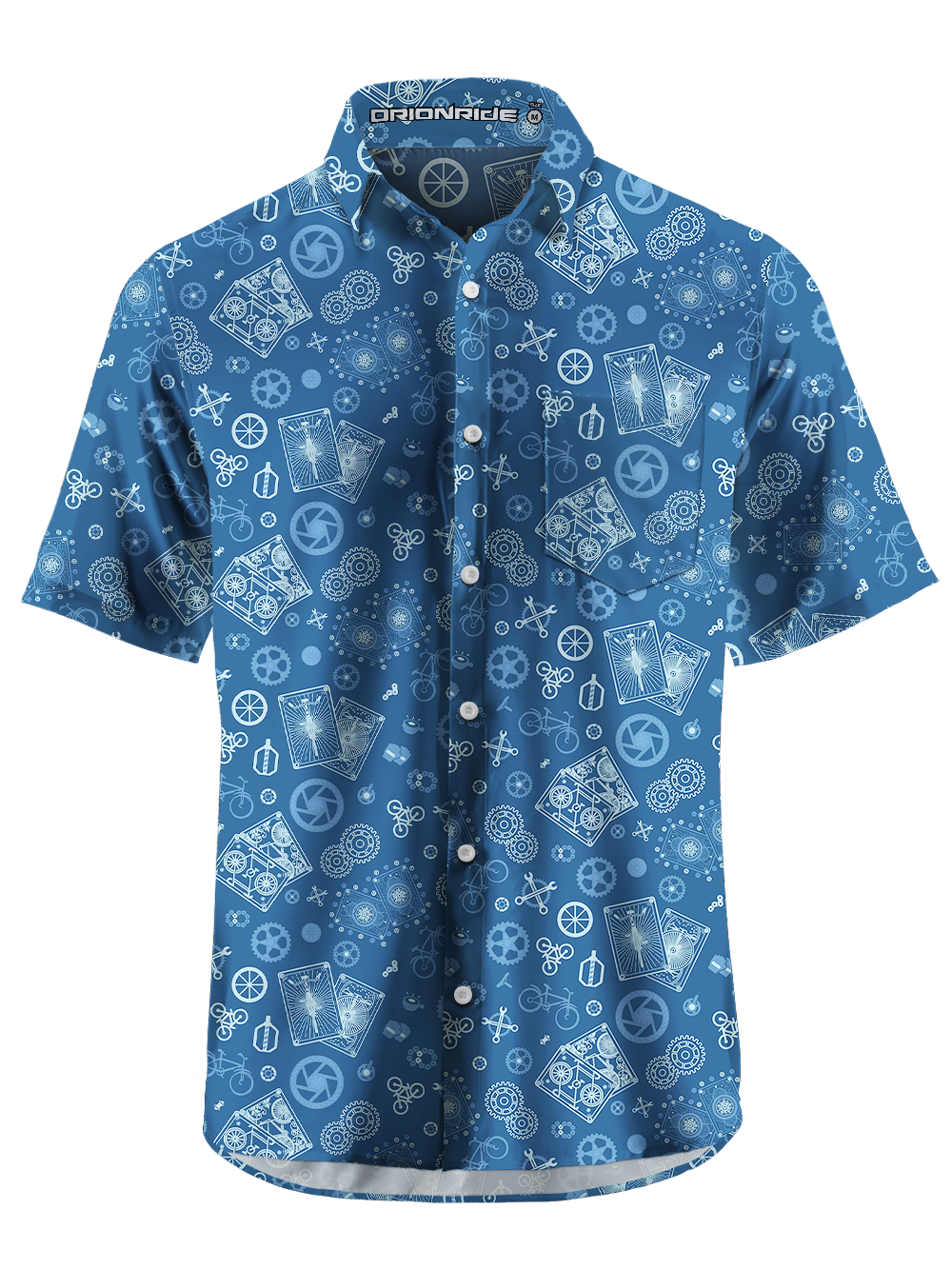 Orionride Playing Cards Zipper Pockets Ultra Lightweight Short Sleeves Gravel Shirt