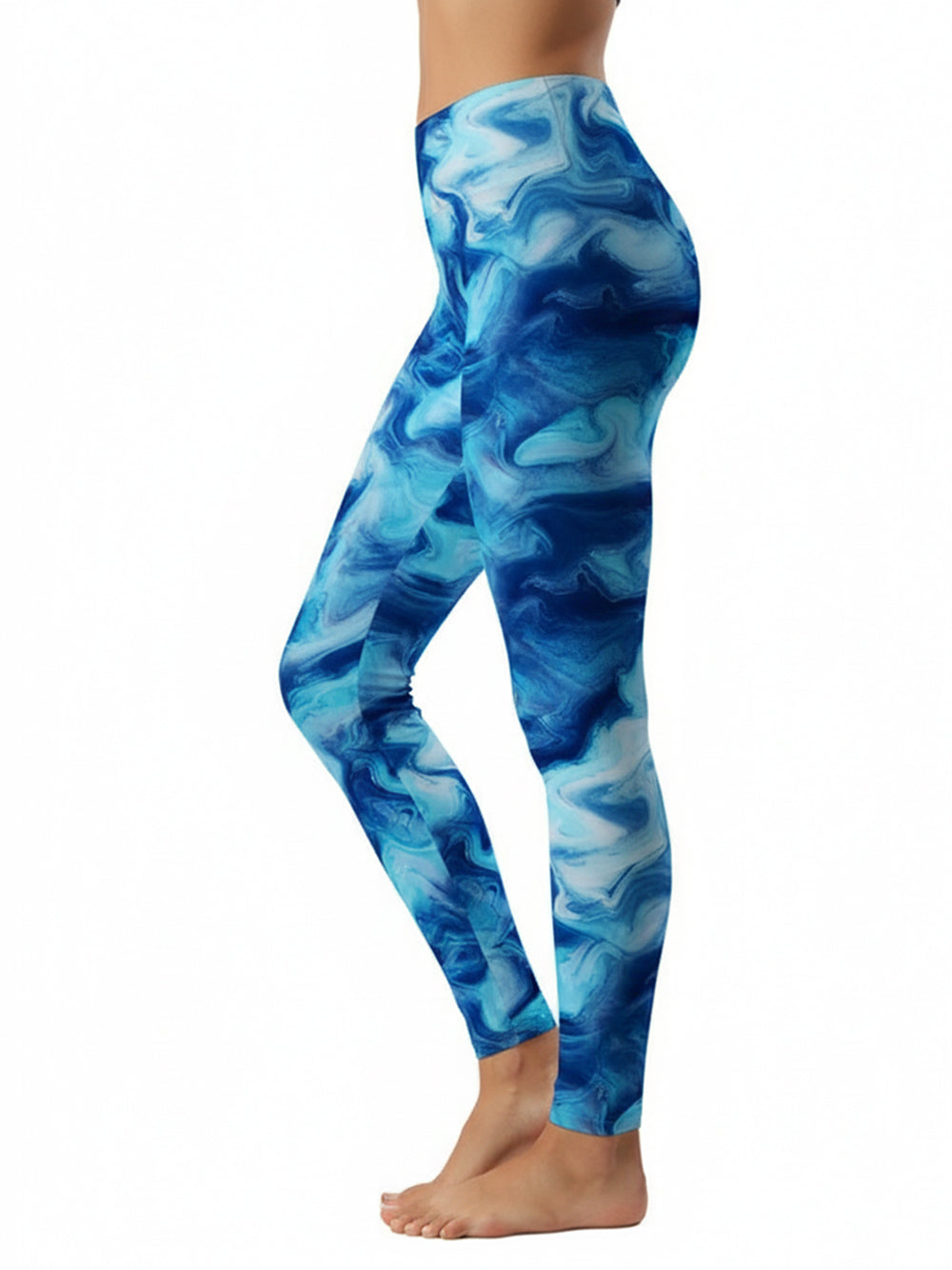 bicycle leggings womens Orionride Blue Water Ripples Women's Bike Legging
