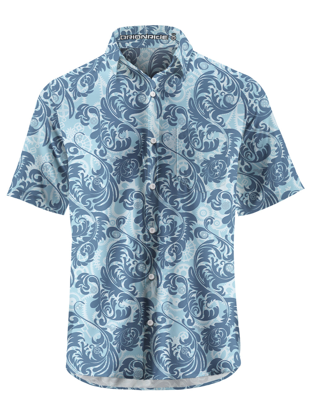 Orionride Psychedelic Vine Zipper Pockets Ultra Lightweight Short Sleeves Gravel Shirt