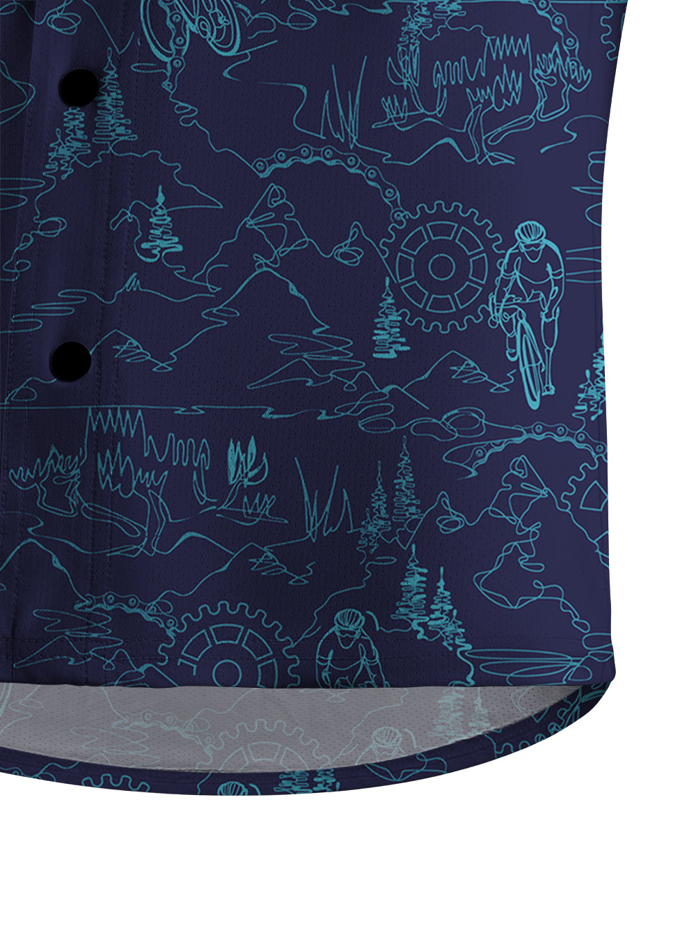 Orionride Line World Men's Stretchy Breathable Long Sleeve Gravel Shirt