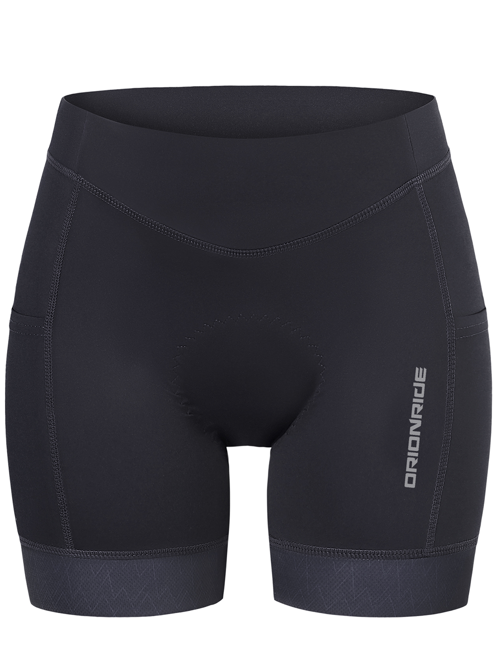 Orionride Women's Padded Cycling Shorts With Pockets Black