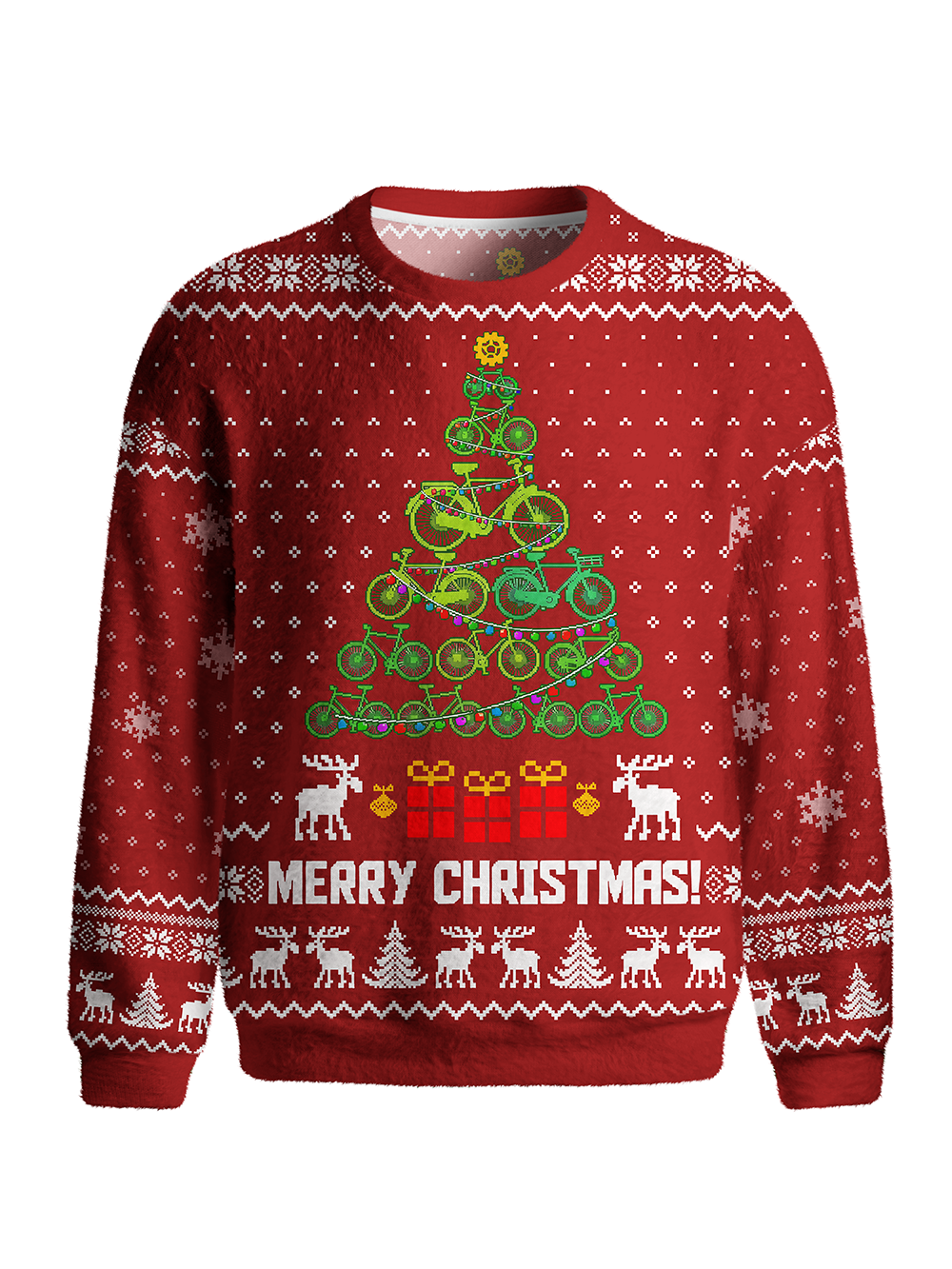 Orionride Bicycle Christmas Tree Men's Sweaters