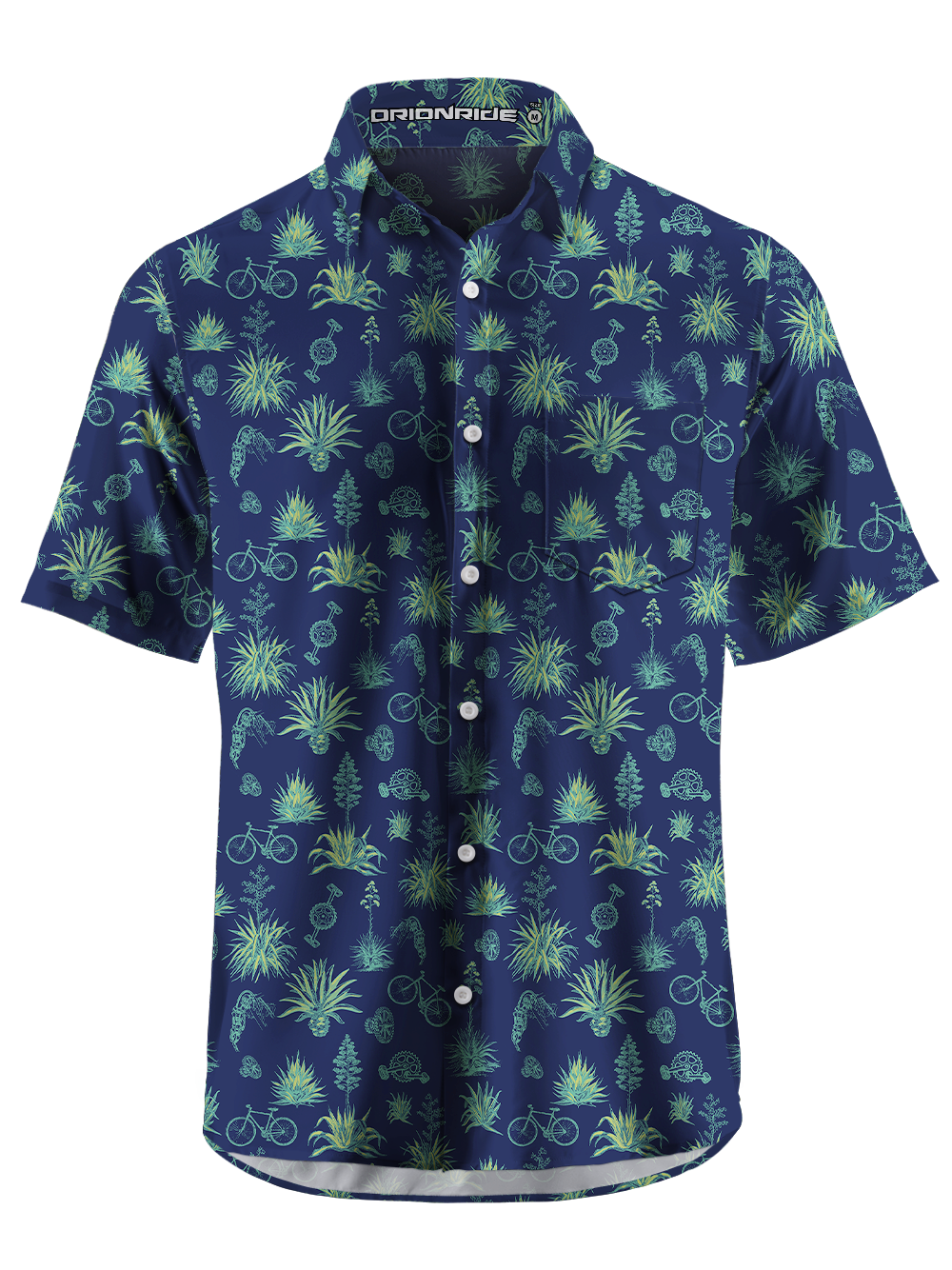 Orionride Agave Plant Zipper Pockets Ultra Lightweight Short Sleeves Gravel Shirt
