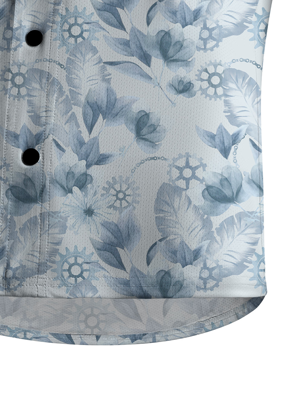 Orionride Ink Flowers Men's Stretchy Breathable Long Sleeve Gravel Shirt