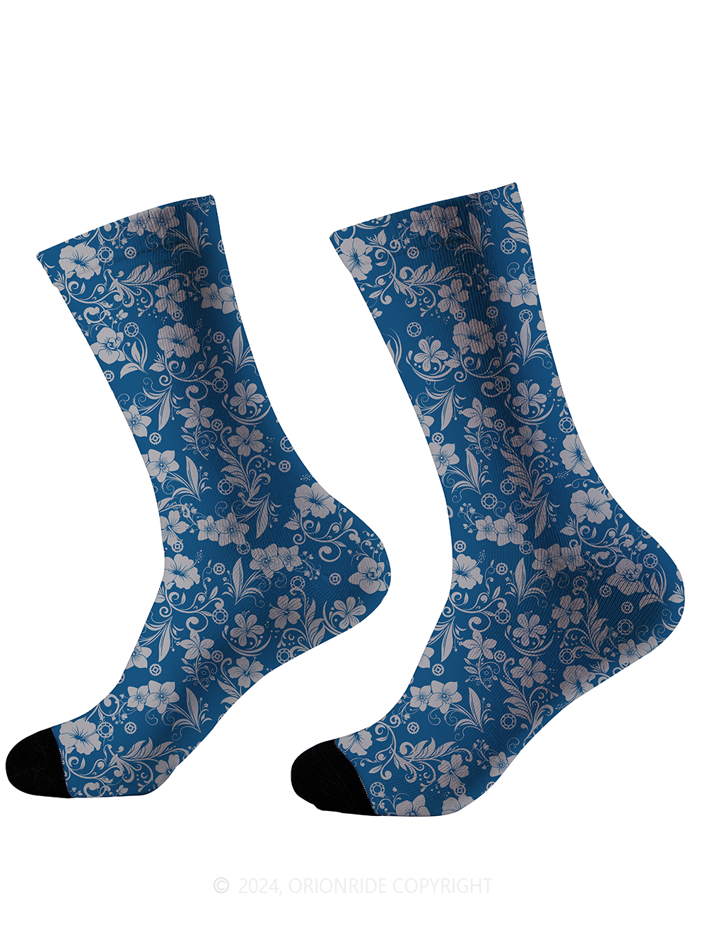 Orionride Hawaiian Flowers Cycling Socks