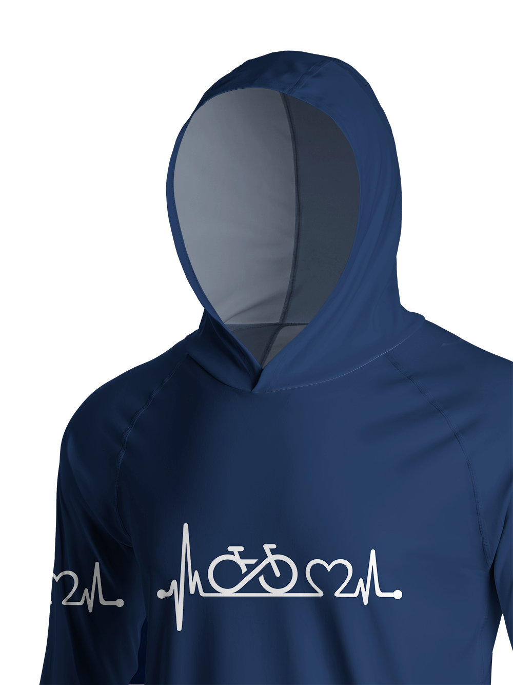 Orionride Bike Heartbeat Long Sleeve Cycling Hoodie Shirt