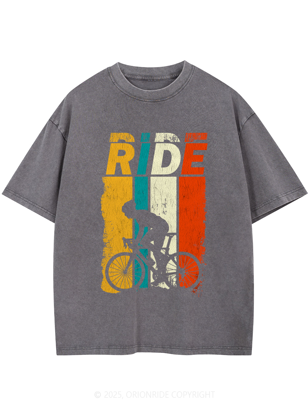 Orionride Color RIDE Short Sleeves Bike Washed T-Shirt