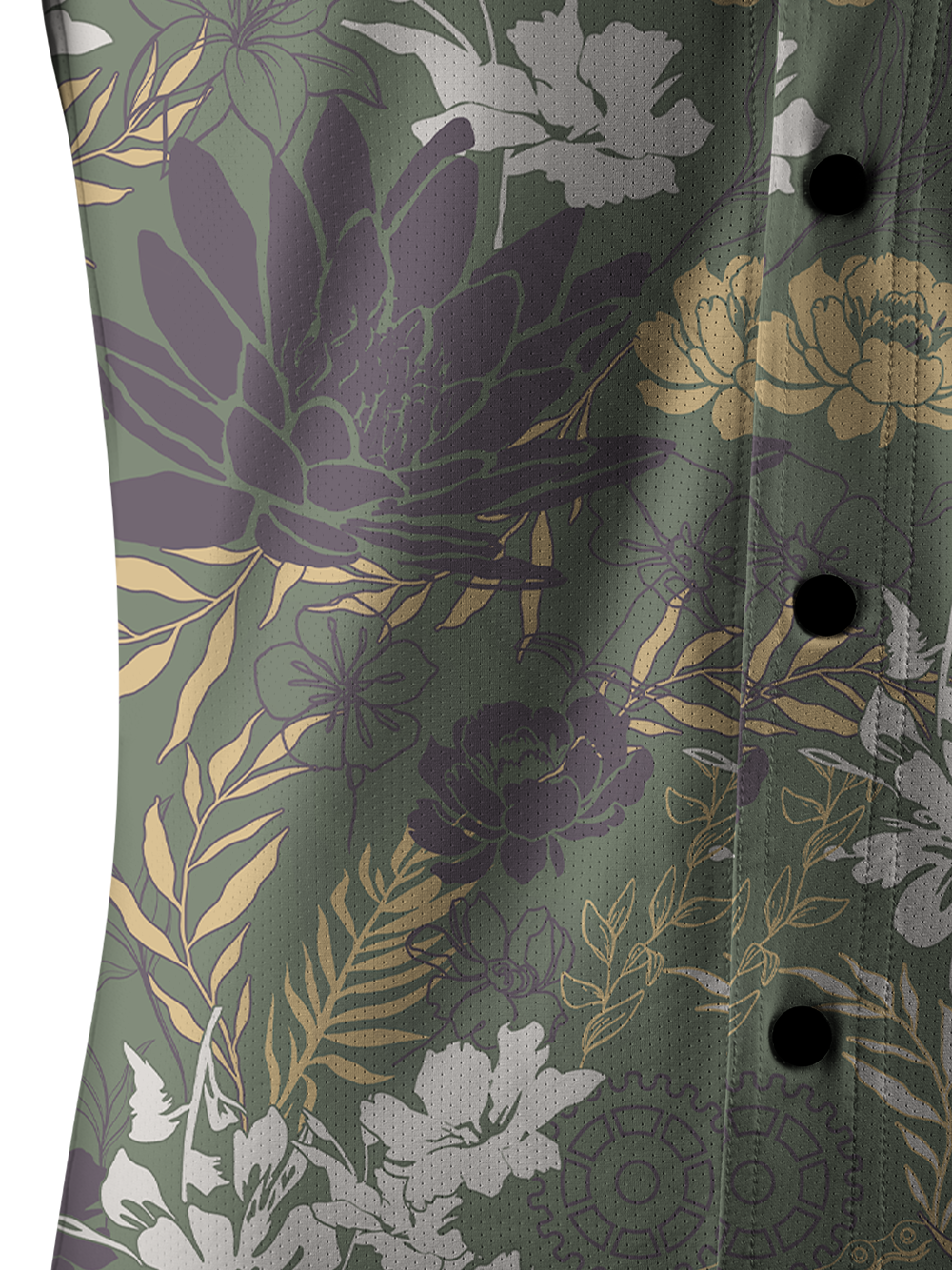 Orionride Lotus In Bloom Men's Stretchy Breathable Long Sleeve Gravel Shirt