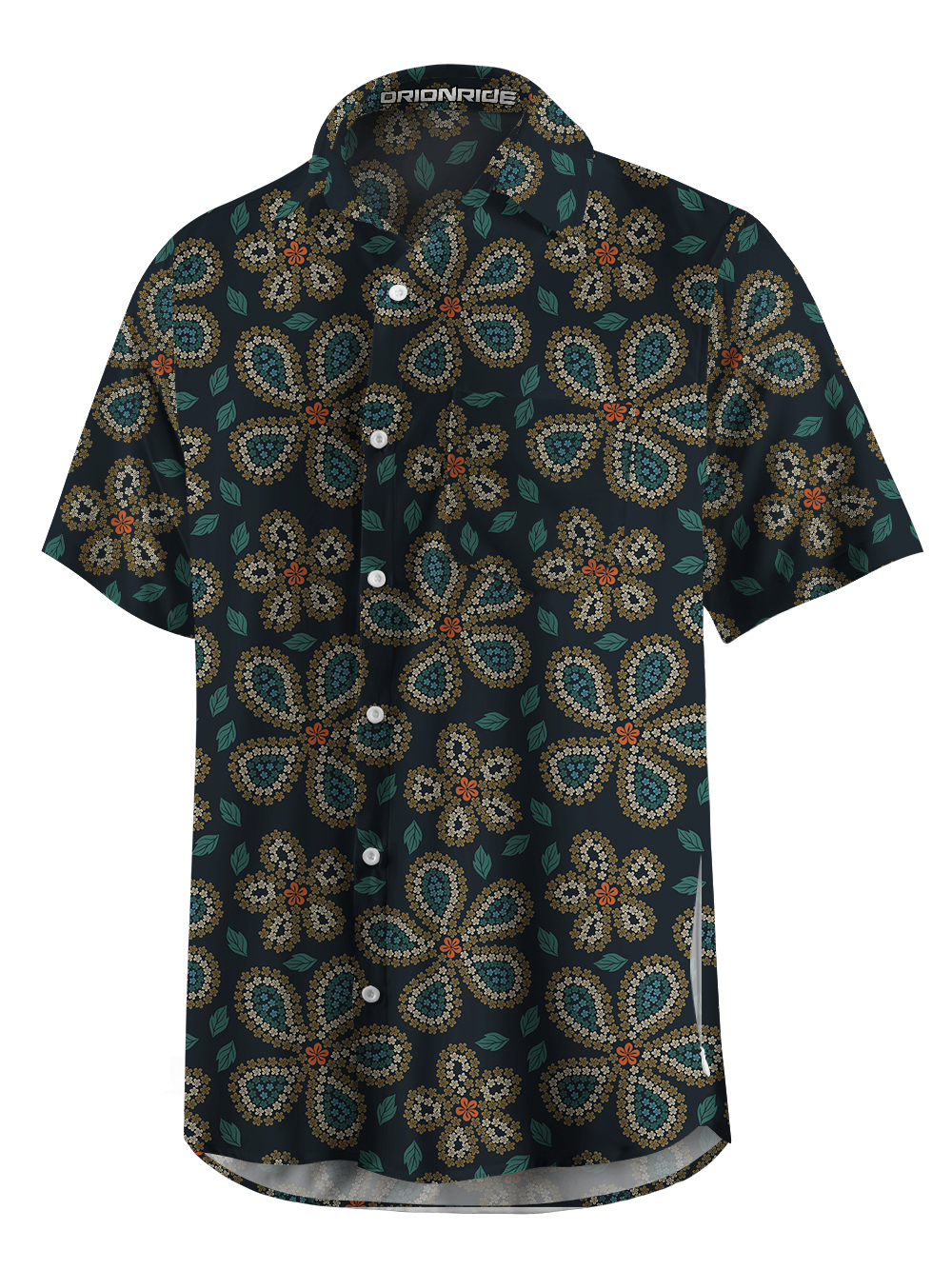 Orionride Bohemian Cadence Zipper Pockets Ultra Lightweight Short Sleeves Gravel Shirt