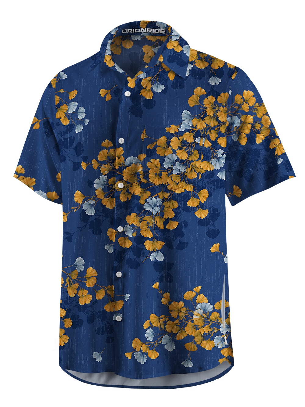 Orionride Ginkgo Rhythm Zipper Pockets Ultra Lightweight Short Sleeves Gravel Shirt