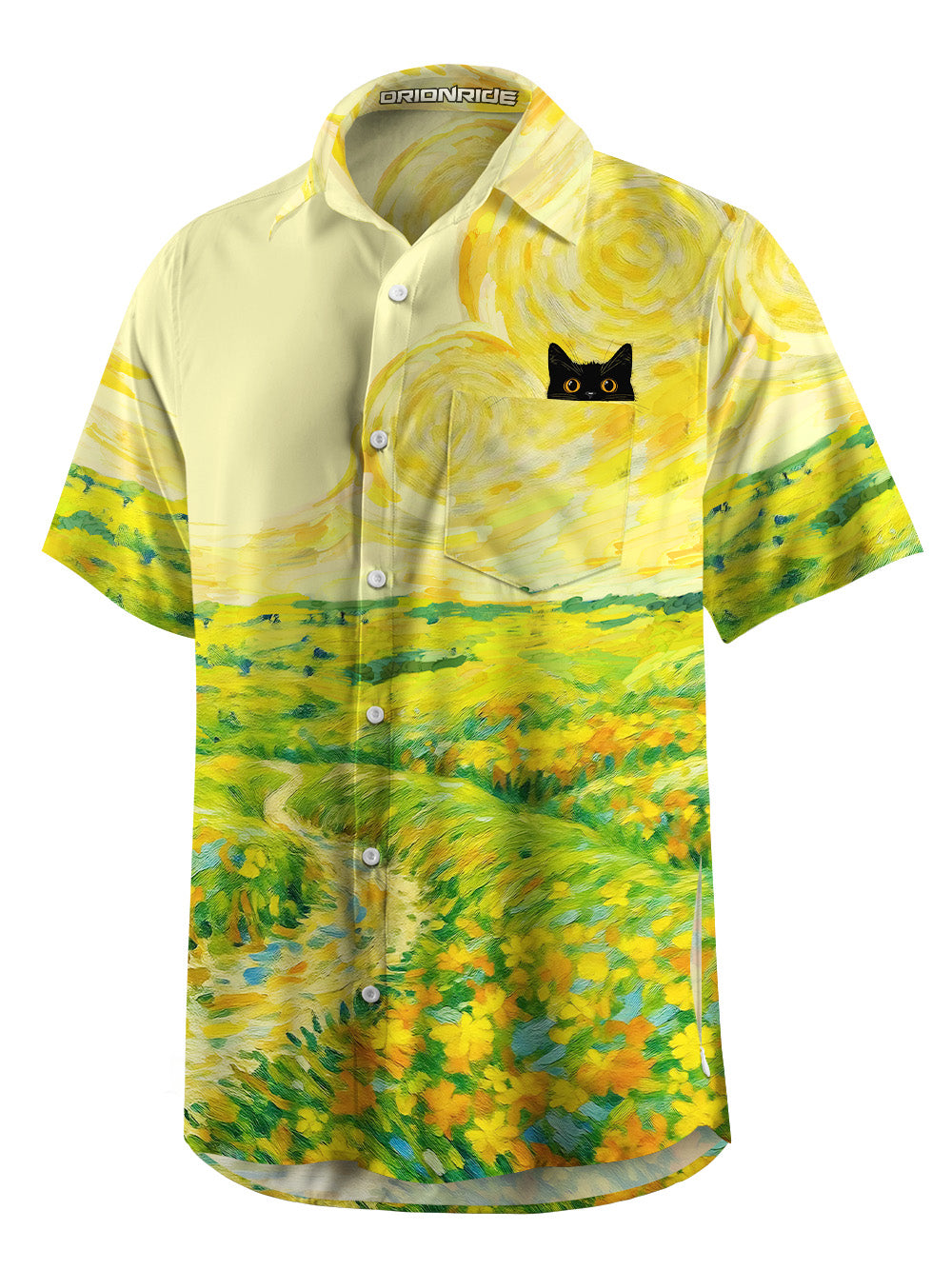 Orionride Cat Hiding Pocket Zipper Pockets Ultra Lightweight Short Sleeves Gravel Shirt
