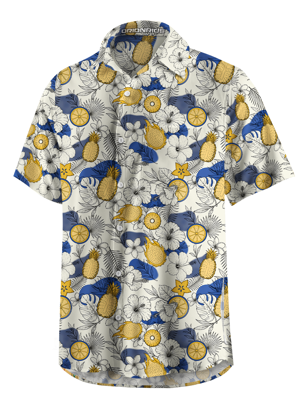 Orionride Summer Fruit Code Zipper Pockets Ultra Lightweight Short Sleeves Gravel Shirt
