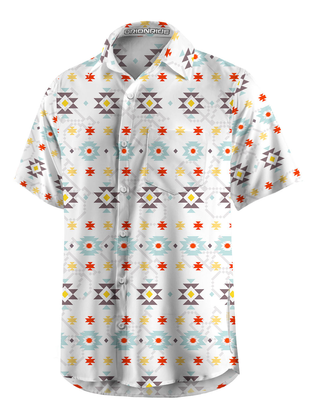 Orionride Color Graphics Zipper Pockets Ultra Lightweight Short Sleeves Gravel Shirt