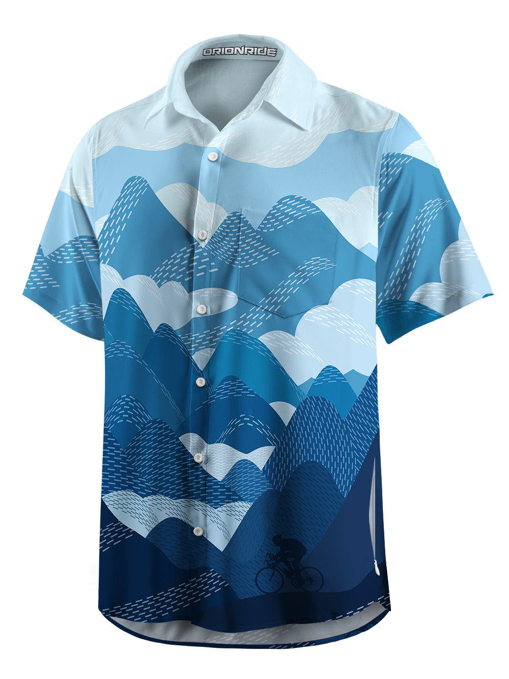 Orionride Wheel Mark Zipper Pockets Ultra Lightweight Short Sleeves Gravel Shirt