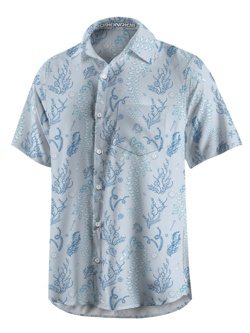 Orionride Dancing Seaweed Zipper Pockets Ultra Lightweight Short Sleeves Gravel Shirt
