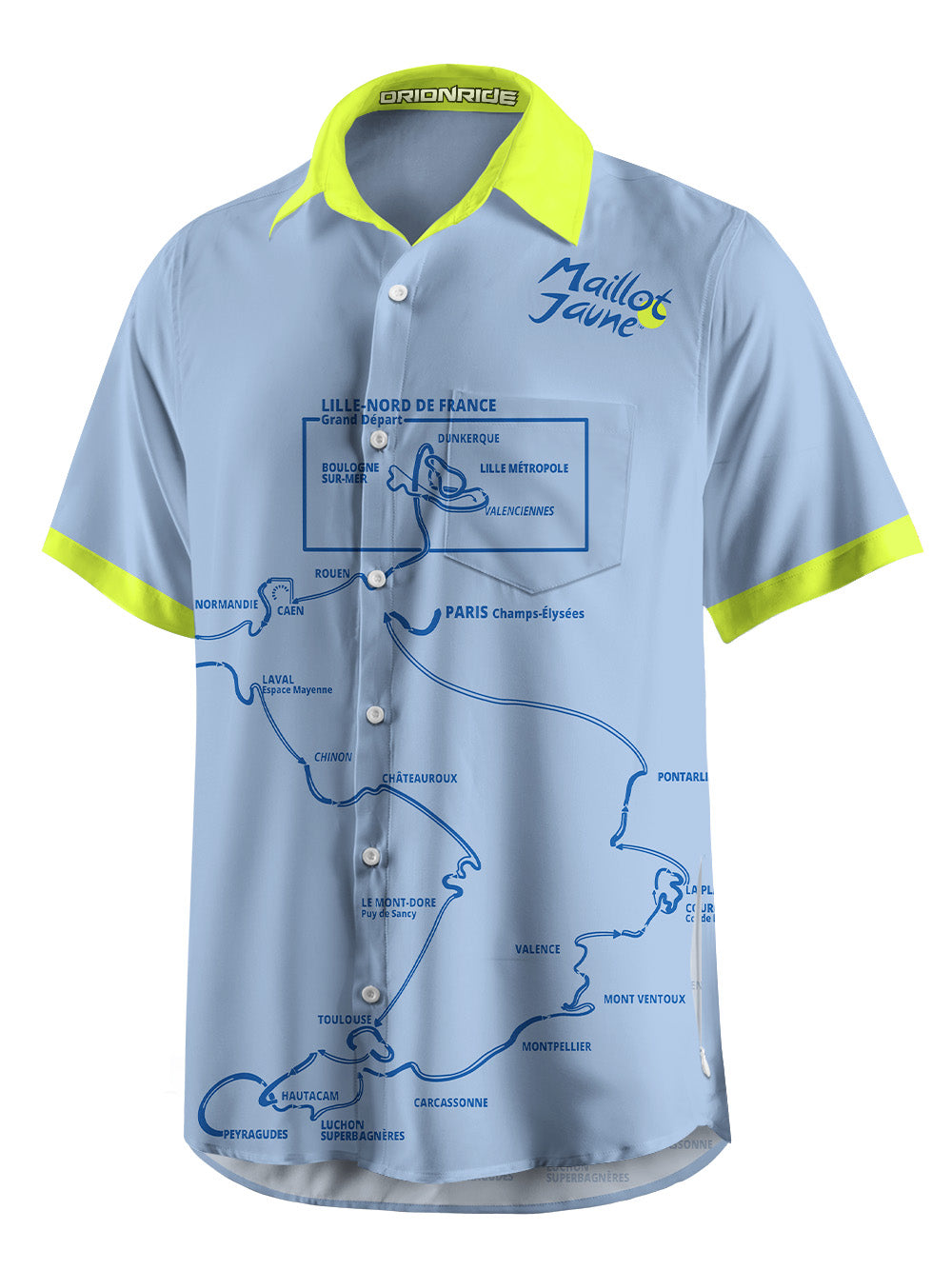 Orionride The Road To Success Zipper Pockets Ultra Lightweight Short Sleeves Gravel Shirt