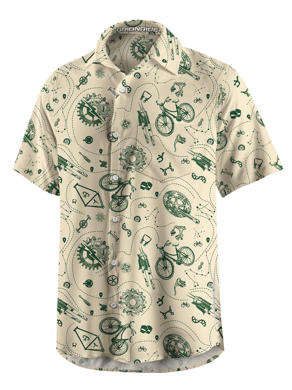 Orionride Equipment Scattered Zipper Pockets Ultra Lightweight Short Sleeves Gravel Shirt