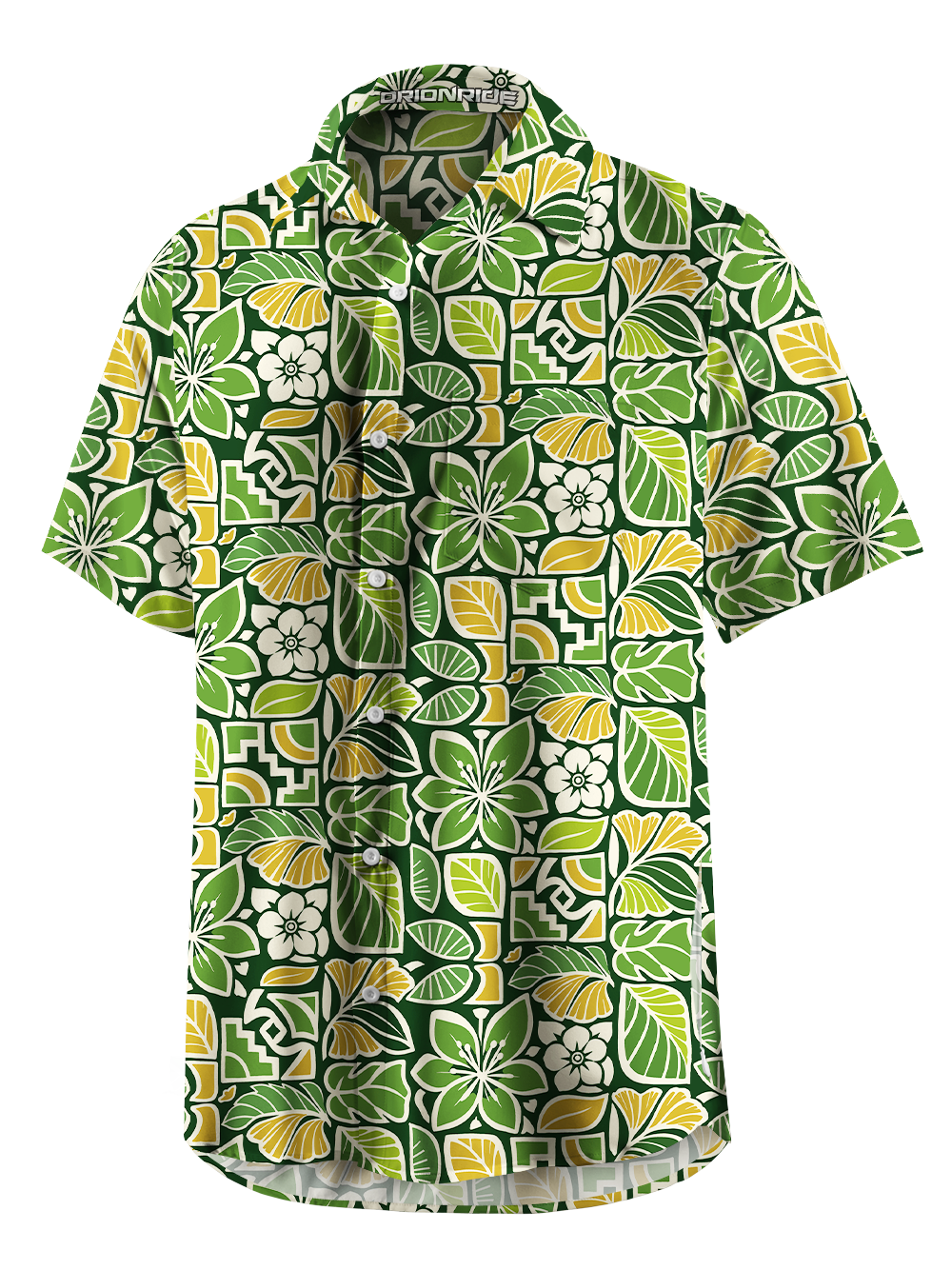Orionride Tropical Mosai Zipper Pockets Ultra Lightweight Short Sleeves Gravel Shirt