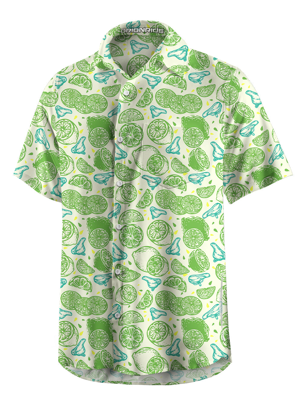 Orionride Juicy Lemon Zipper Pockets Ultra Lightweight Short Sleeves Gravel Shirt