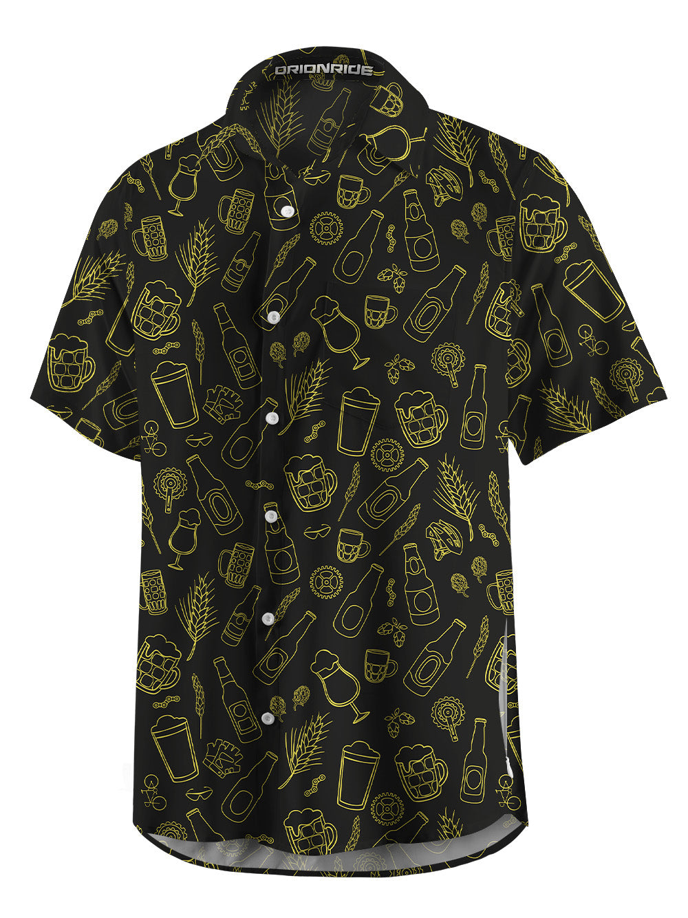 Orionride The Joy Of Beer Zipper Pockets Ultra Lightweight Short Sleeves Gravel Shirt