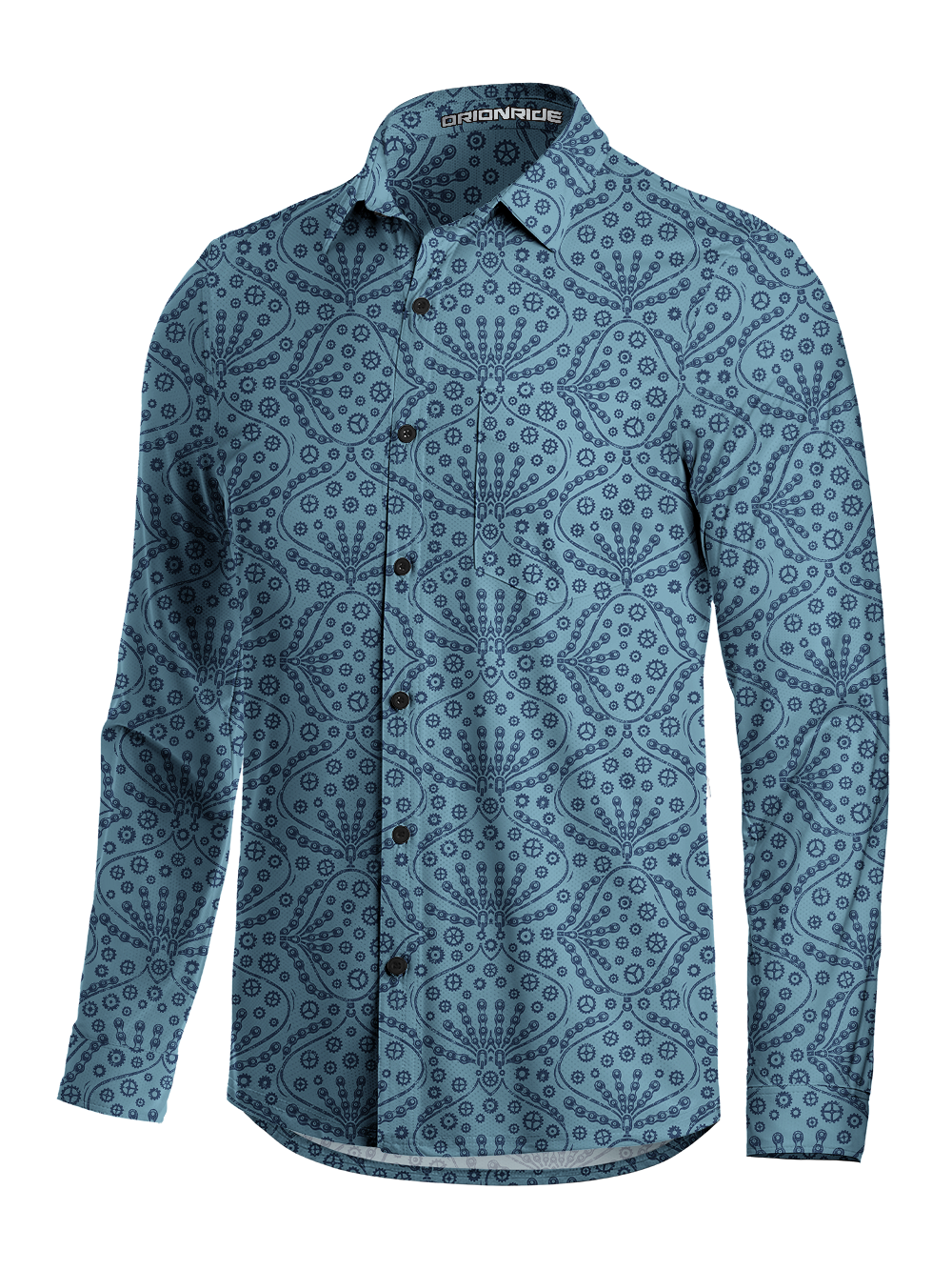 Orionride Mechanical Elegance Men's Stretchy Breathable Long Sleeve Gravel Shirt