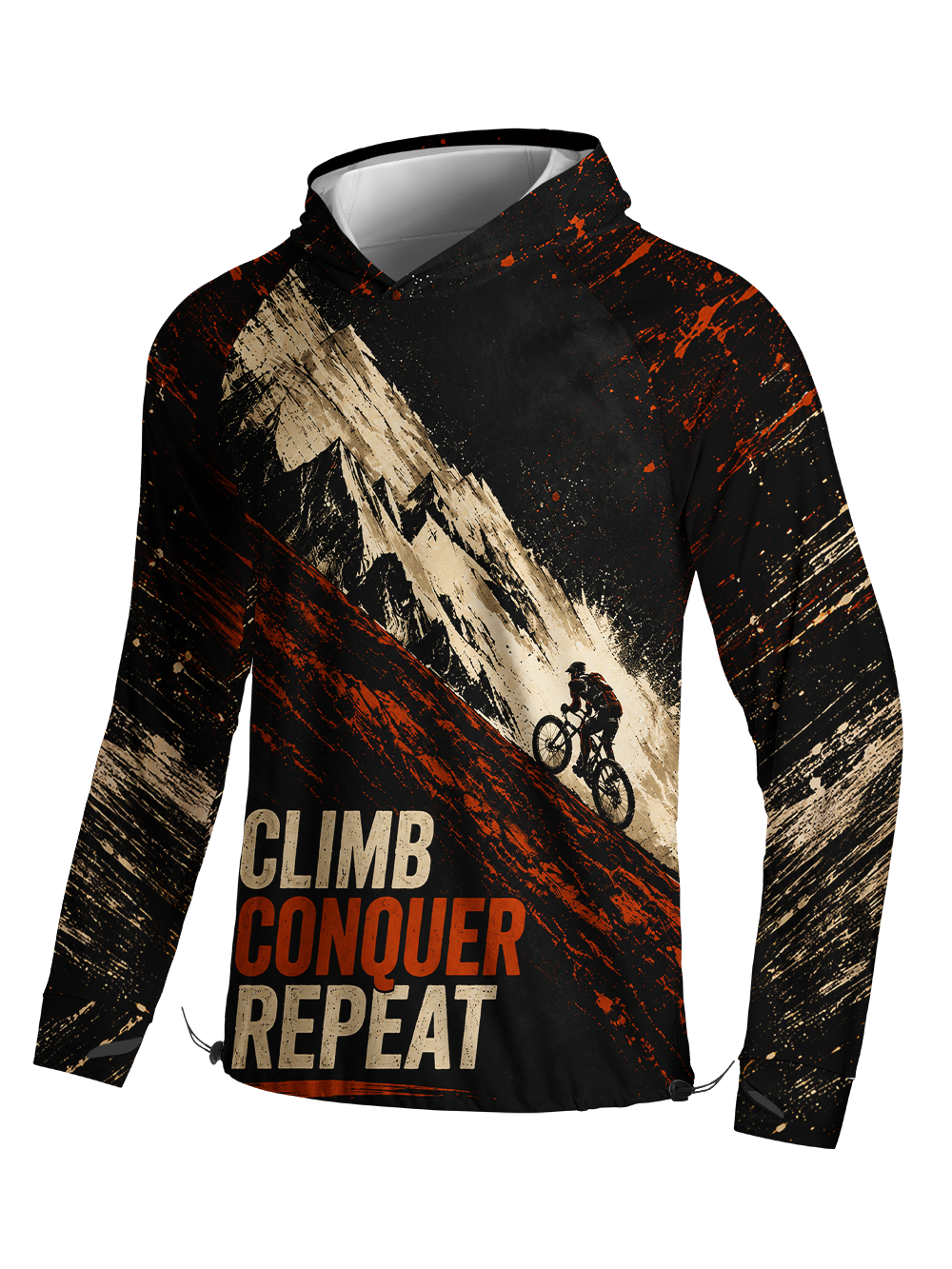 Orionride Conquer Cycling Long Sleeve Cycling Hoodie Shirt