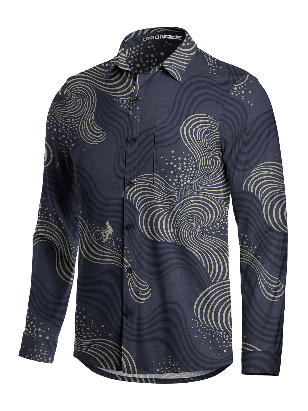 Orionride Flow State Men's Stretchy Breathable Long Sleeve Gravel Shirt