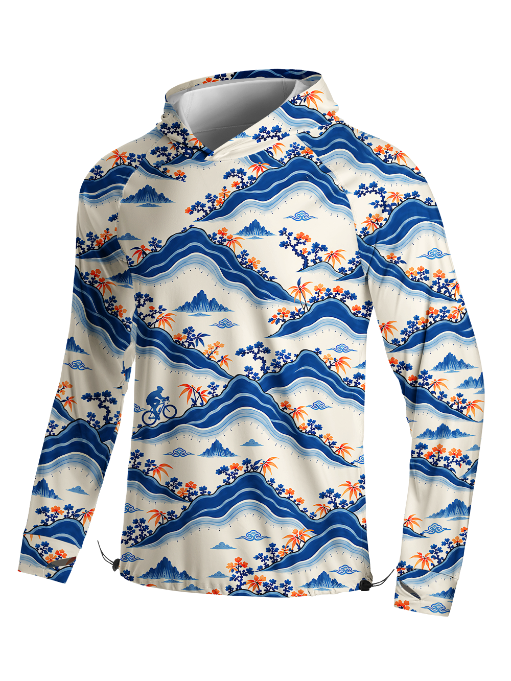 Orionride Rippling Vista Long Sleeve Cycling Hoodie Shirt