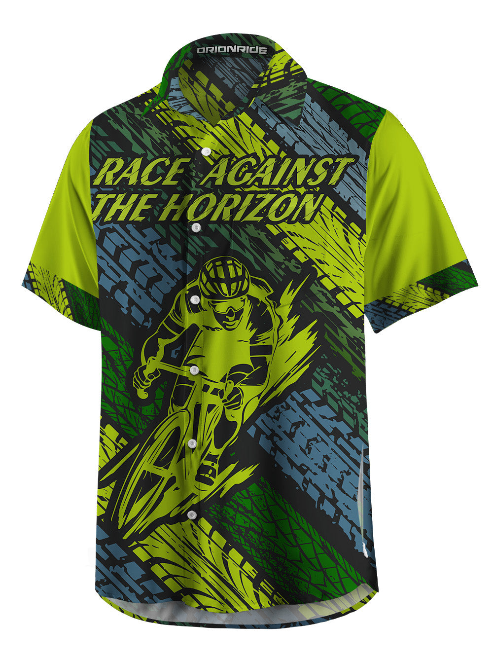 Orionride Race Against The Horizon Zipper Pockets Ultra Lightweight Short Sleeves Gravel Shirt