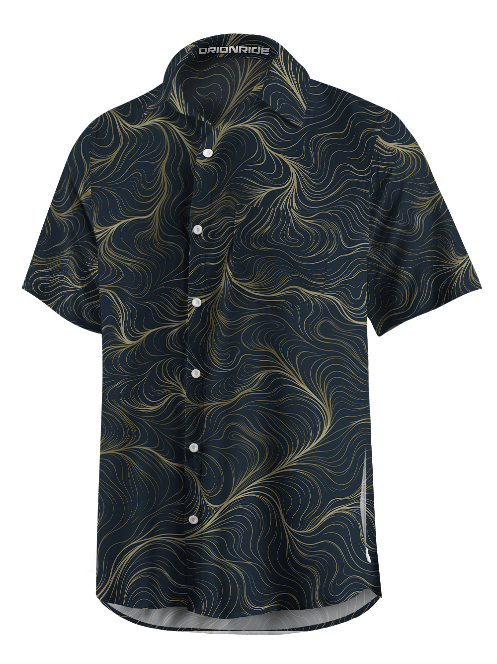 Orionride Golden Currents Zipper Pockets Ultra Lightweight Short Sleeves Gravel Shirt