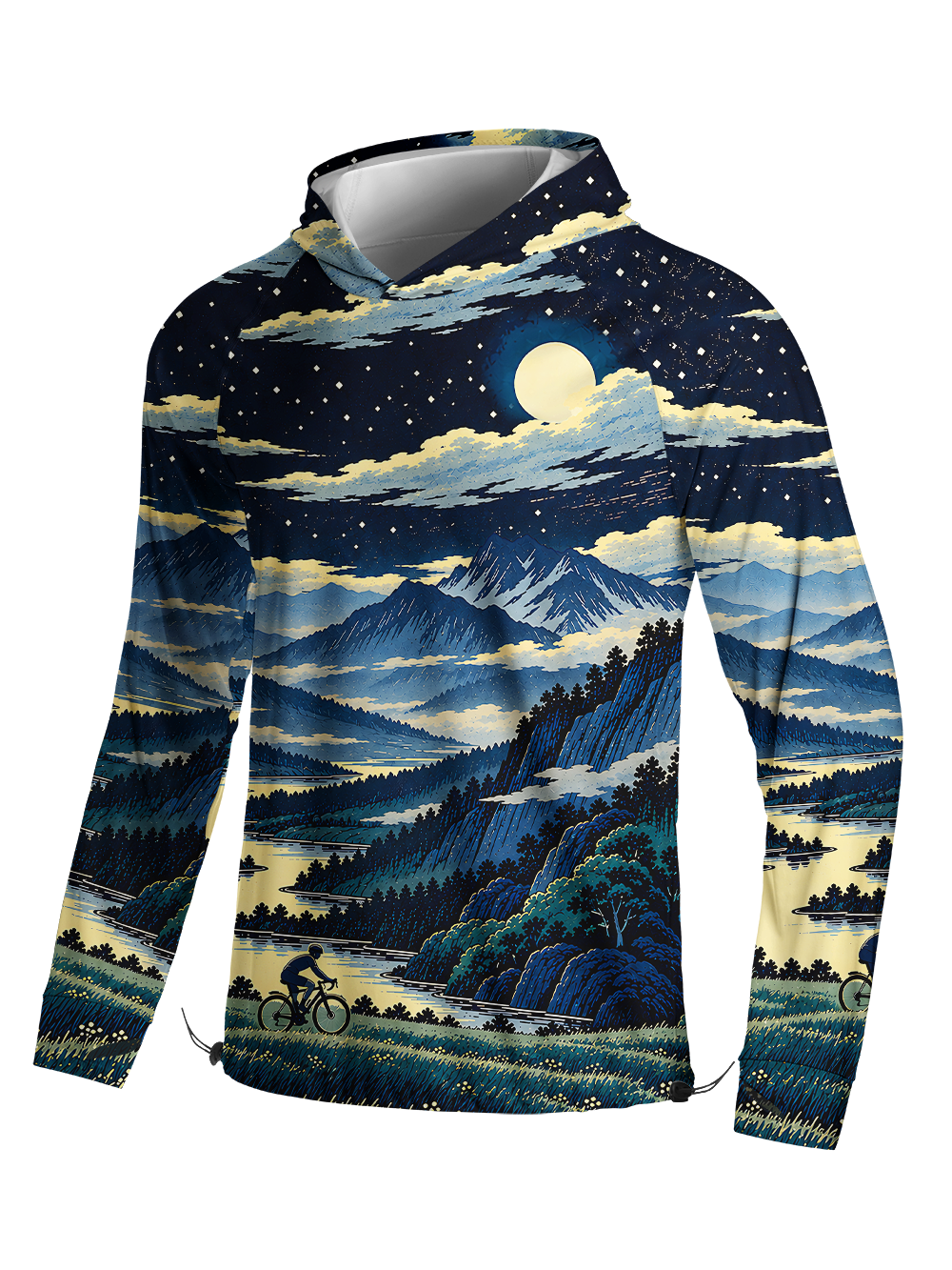 Orionride Lunar Odyssey Long Sleeve Cycling Hoodie Shirt