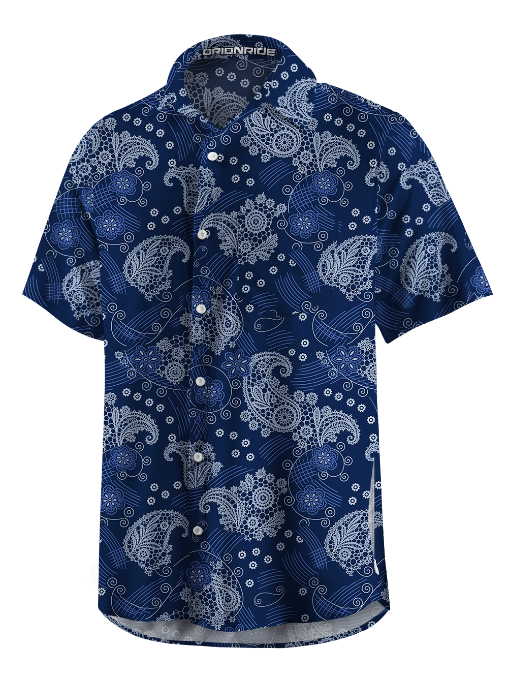 Orionride Deco Bloom Zipper Pockets Ultra Lightweight Short Sleeves Gravel Shirt