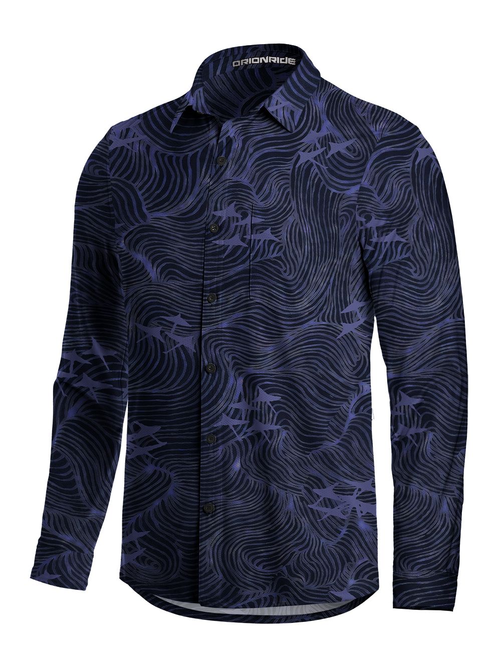 Orionride Gold Line Flo Men's Stretchy Breathable Long Sleeve Gravel Shirt