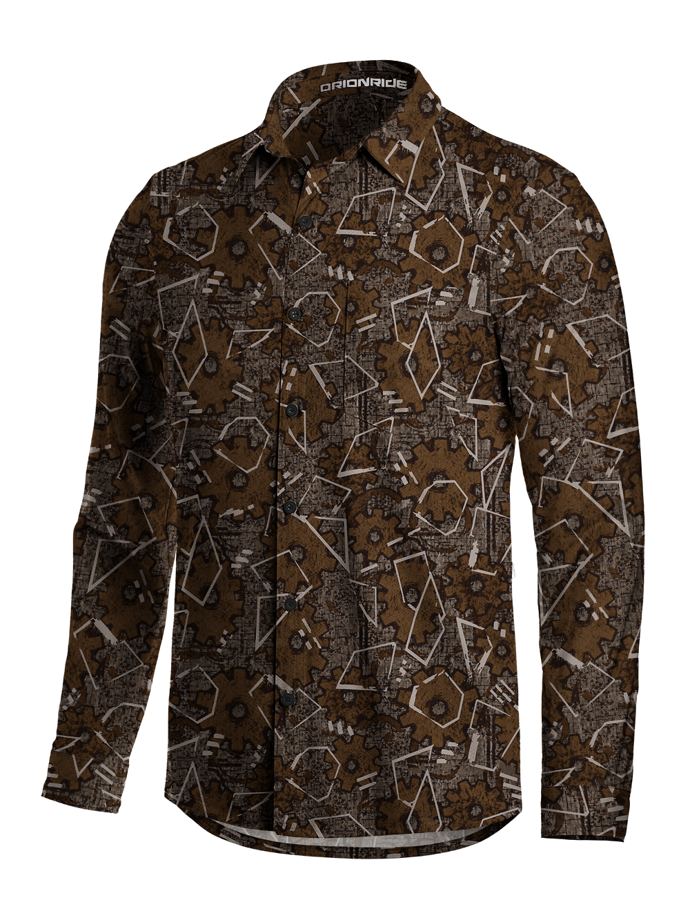 Orionride Gearshift Geometry Men's Stretchy Breathable Long Sleeve Gravel Shirt