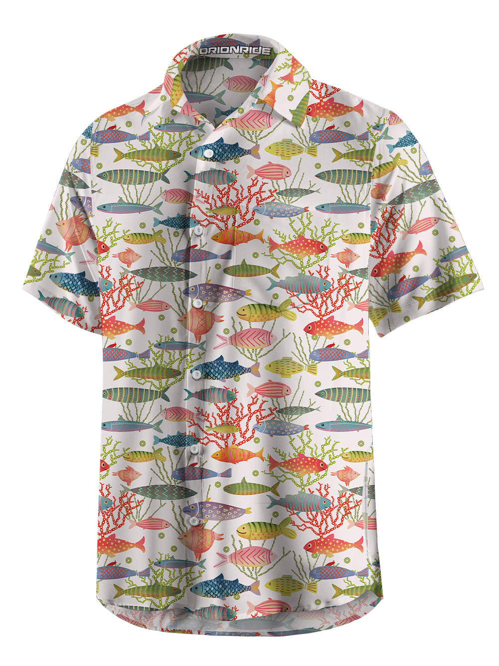 Orionride Coral Chain Zipper Pockets Ultra Lightweight Short Sleeves Gravel Shirt