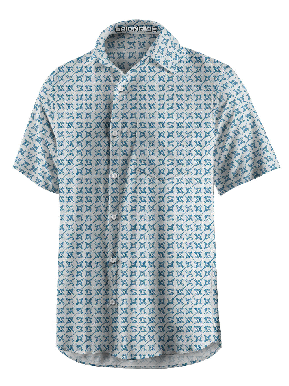 Orionride Square Chain Zipper Pockets Ultra Lightweight Short Sleeves Gravel Shirt