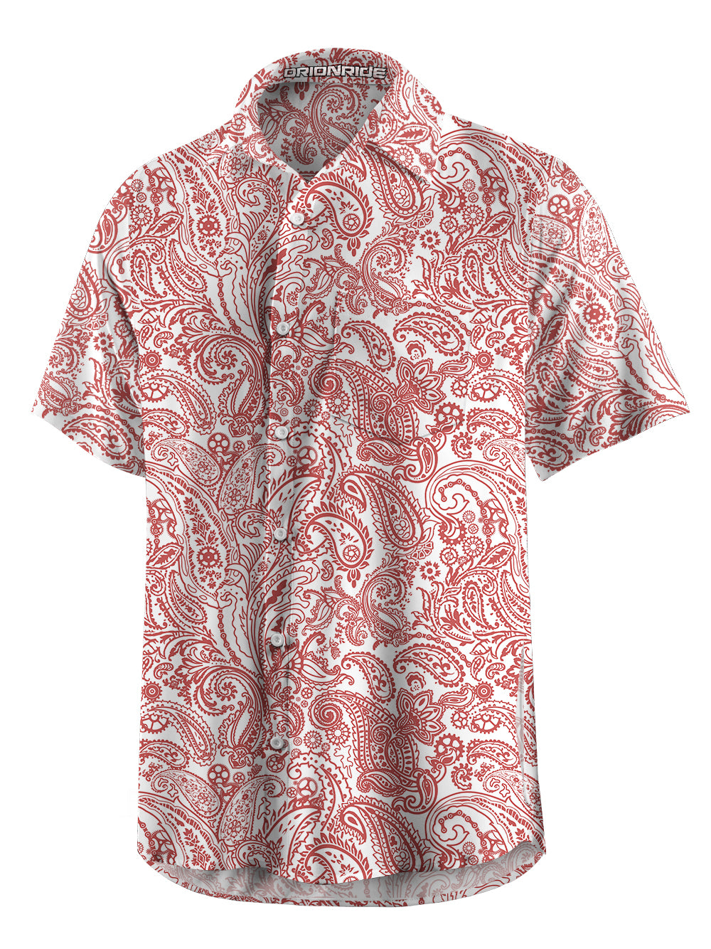 Orionride Cashew Flower Kingdom Zipper Pockets Ultra Lightweight Short Sleeves Gravel Shirt