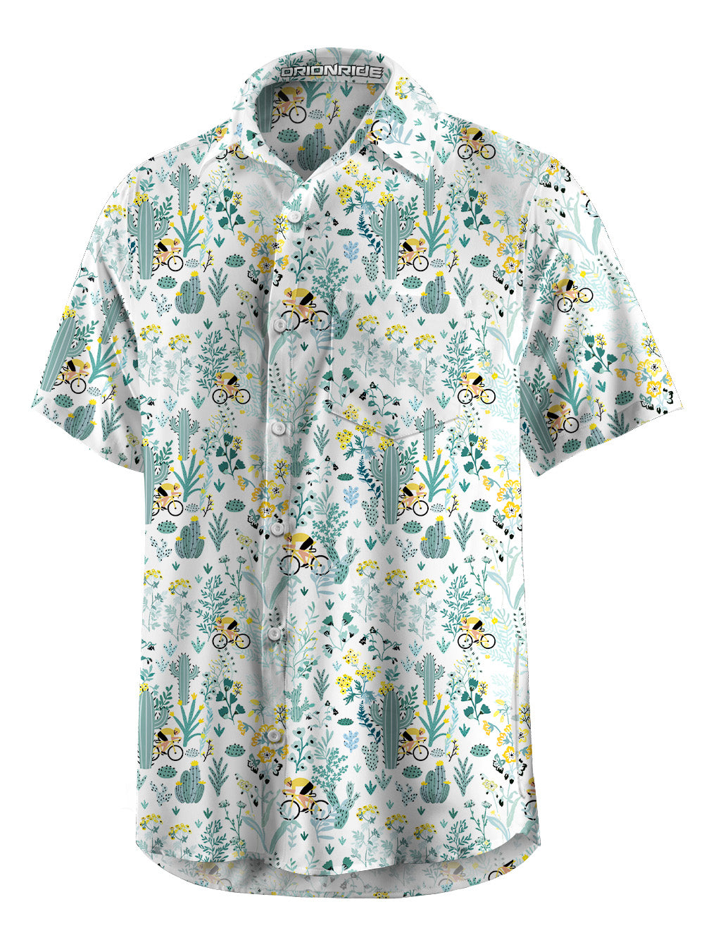 Orionride Botanical Gardens Zipper Pockets Ultra Lightweight Short Sleeves Gravel Shirt