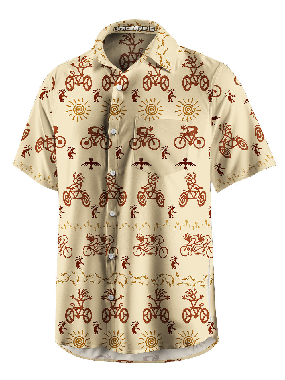 Orionride Bicycle Feast Zipper Pockets Ultra Lightweight Short Sleeves Gravel Shirt