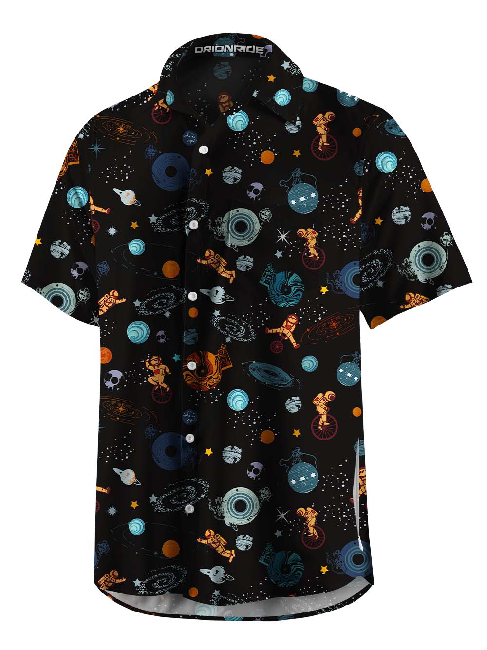 Orionride Interstellar Travel Zipper Pockets Ultra Lightweight Short Sleeves Gravel Shirt